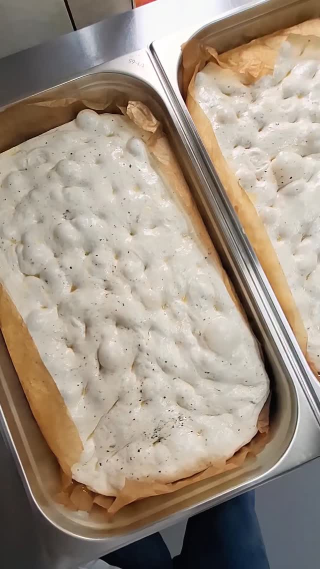 Homemade focaccia fresh from the Bistro Merinde kitchen